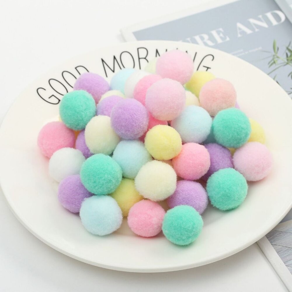 毛球 2cm 馬卡龍色系 混裝毛球 高彈毛球 毛毛球 絨球 幼教DIY 手作材料 拍照道具 拍照背景【GXS拍照道具】-細節圖7
