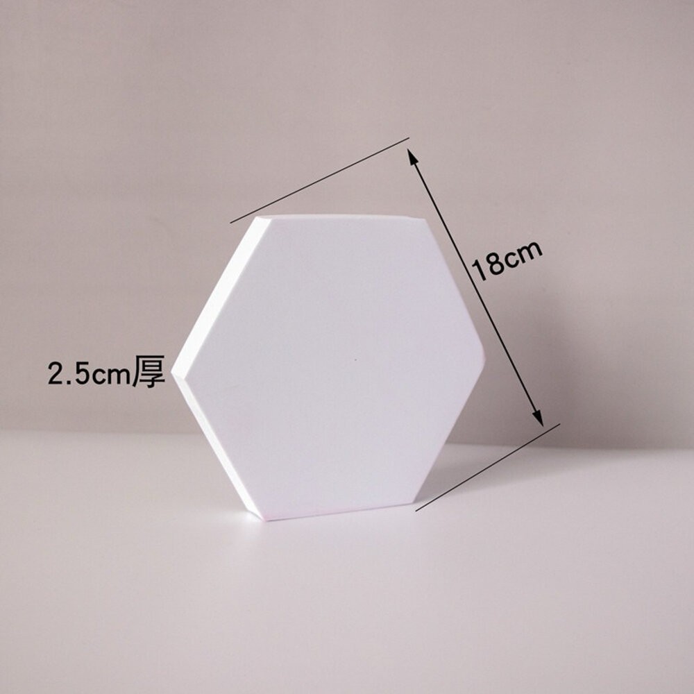 白色六邊形18*2cm