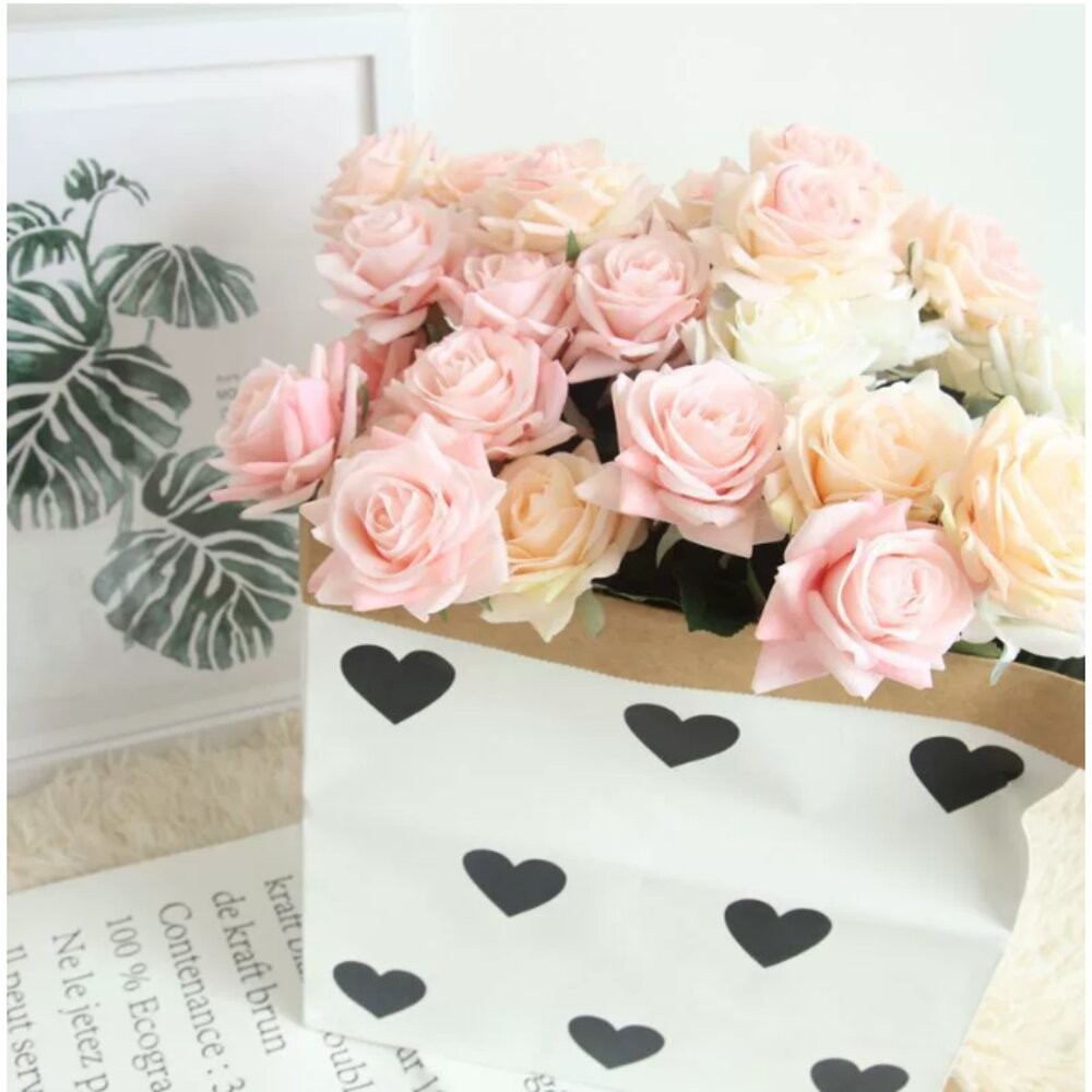 仿真花 假花 仿真玫瑰 手感濕潤玫瑰花 玫瑰花 拍照道具 拍照背景【GXS拍照道具】-細節圖5