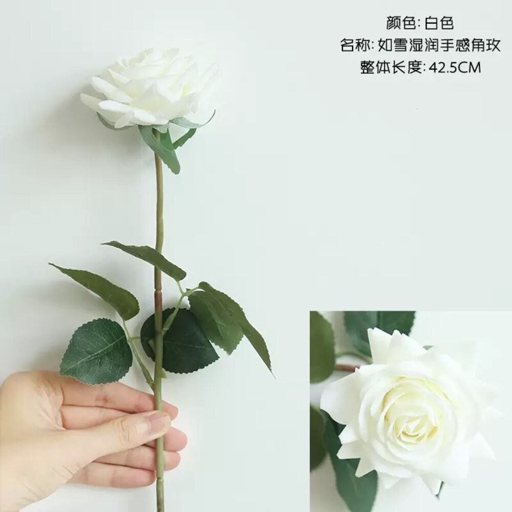 仿真花 假花 仿真玫瑰 手感濕潤玫瑰花 玫瑰花 拍照道具 拍照背景【GXS拍照道具】-規格圖9