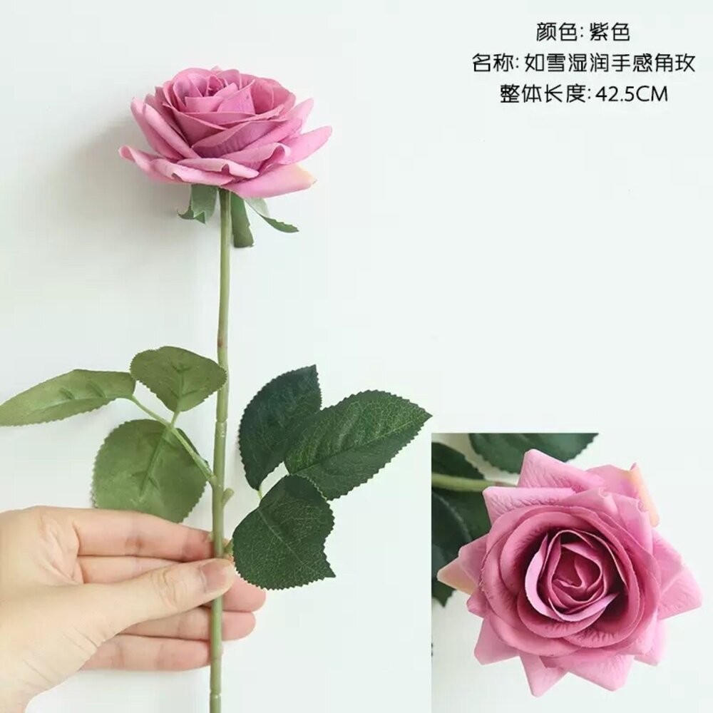 仿真花 假花 仿真玫瑰 手感濕潤玫瑰花 玫瑰花 拍照道具 拍照背景【GXS拍照道具】-規格圖9