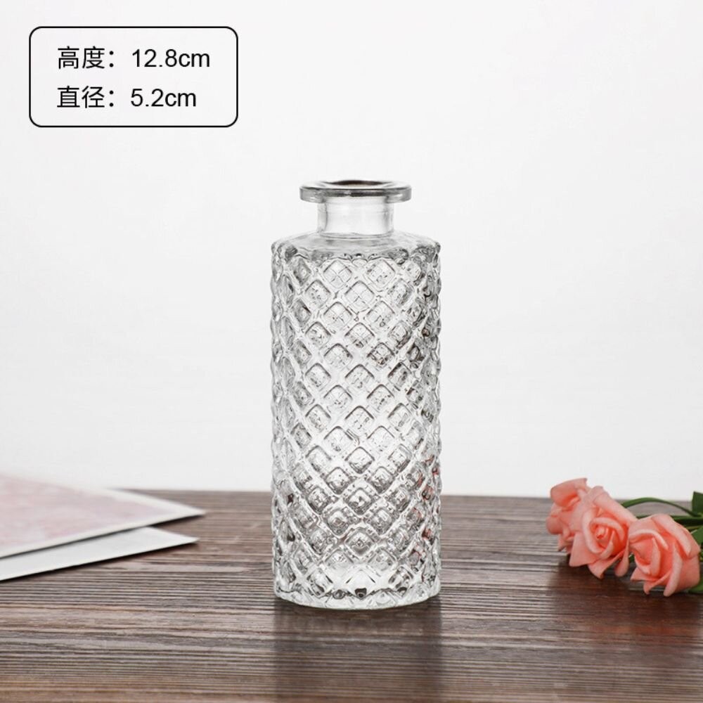 花瓶 玻璃花瓶 雕花玻璃花瓶  擴香瓶 復古花瓶 浮雕花瓶 拍照道具 拍照背景【GXS拍照道具】-規格圖6