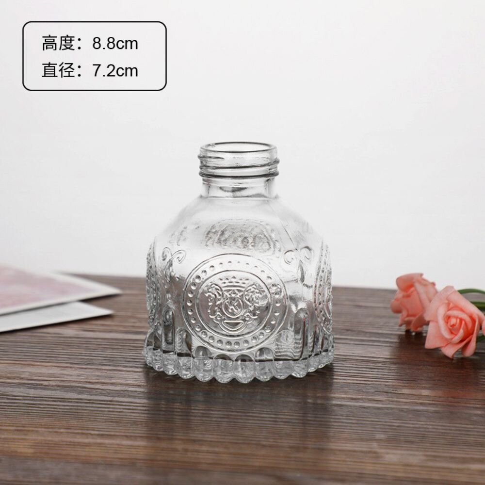 花瓶 玻璃花瓶 雕花玻璃花瓶  擴香瓶 復古花瓶 浮雕花瓶 拍照道具 拍照背景【GXS拍照道具】-規格圖6