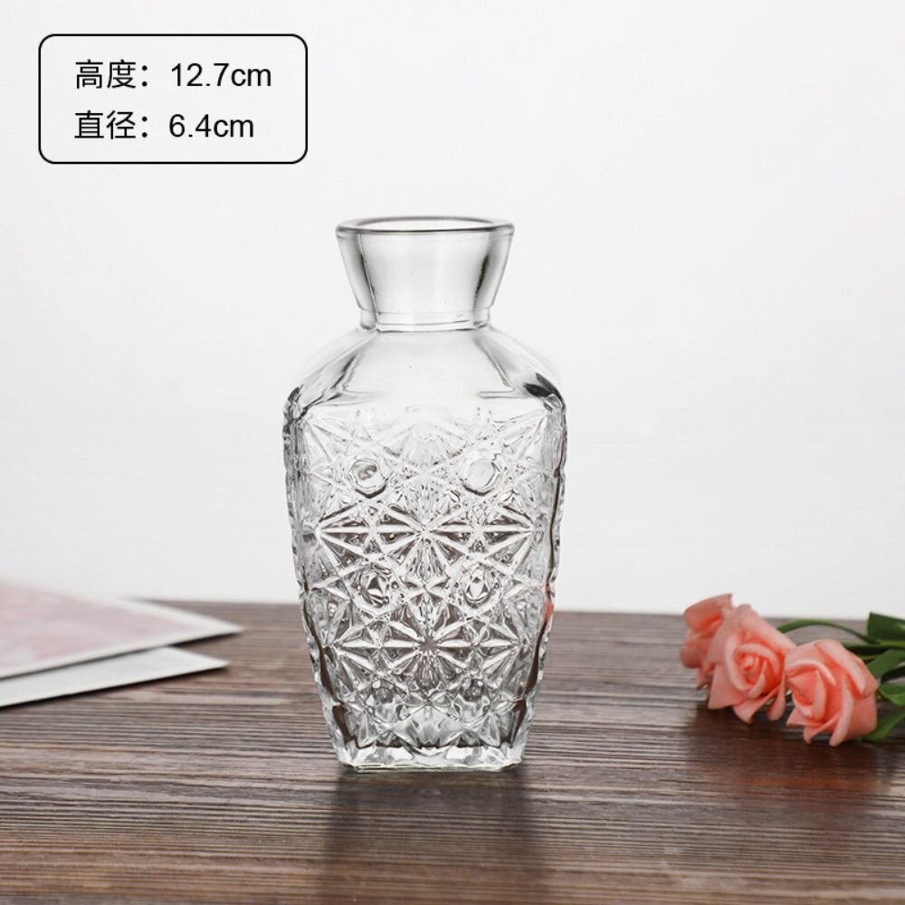 花瓶 玻璃花瓶 雕花玻璃花瓶  擴香瓶 復古花瓶 浮雕花瓶 拍照道具 拍照背景【GXS拍照道具】-規格圖6