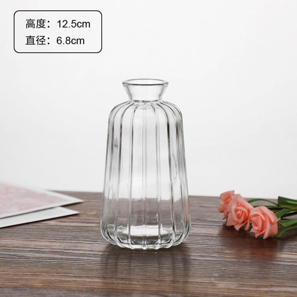 花瓶 玻璃花瓶 雕花玻璃花瓶  擴香瓶 復古花瓶 浮雕花瓶 拍照道具 拍照背景【GXS拍照道具】-規格圖6