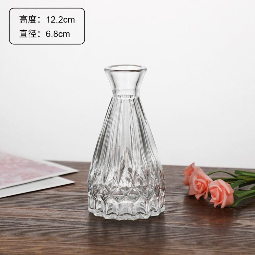 花瓶 玻璃花瓶 雕花玻璃花瓶  擴香瓶 復古花瓶 浮雕花瓶 拍照道具 拍照背景【GXS拍照道具】-規格圖6
