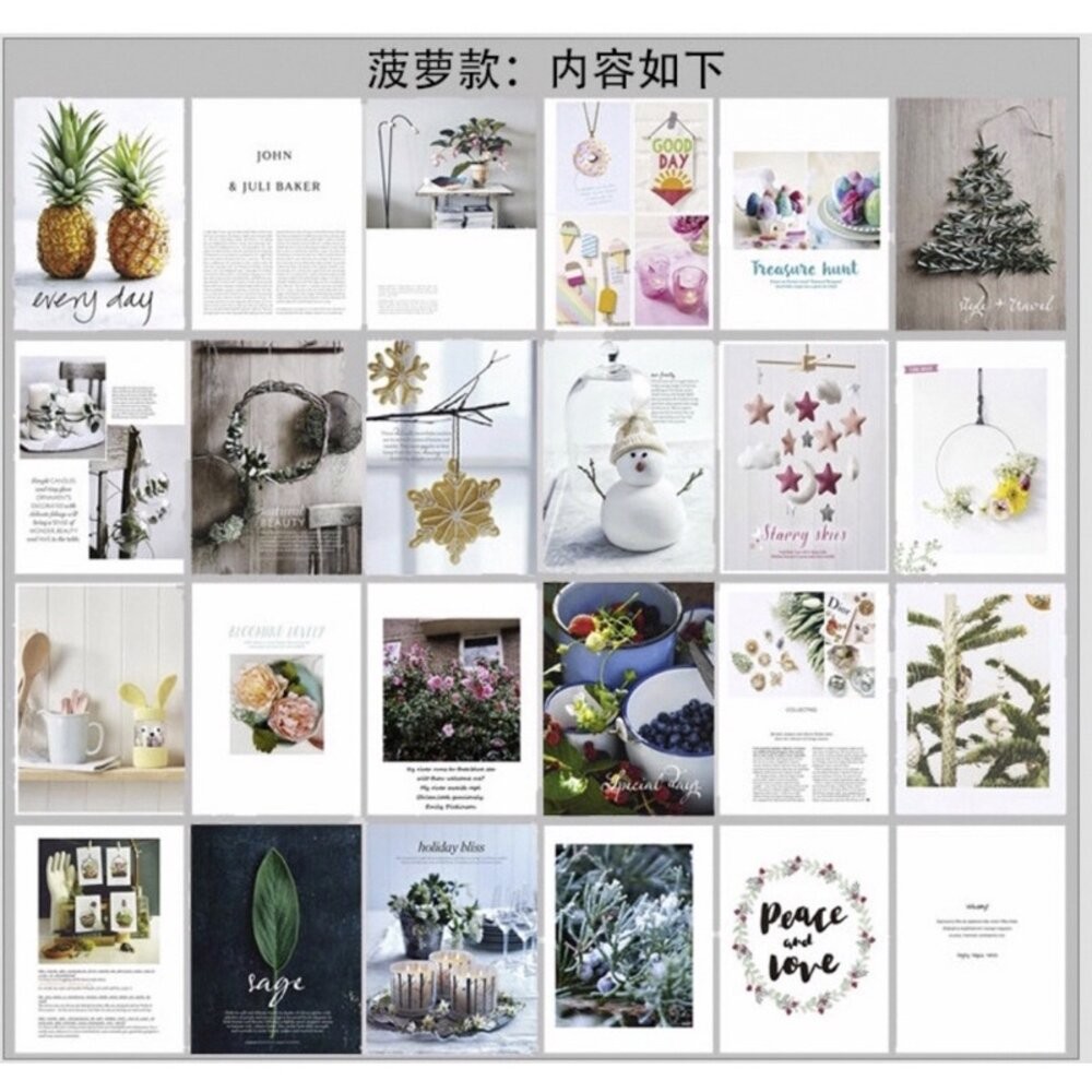 拍照雜誌 攝影道具 一本含封面封底12張24面  街拍 拍照雜誌背景書 拍照道具 生活風格雜誌 背景紙【GXS拍照道具】-規格圖7