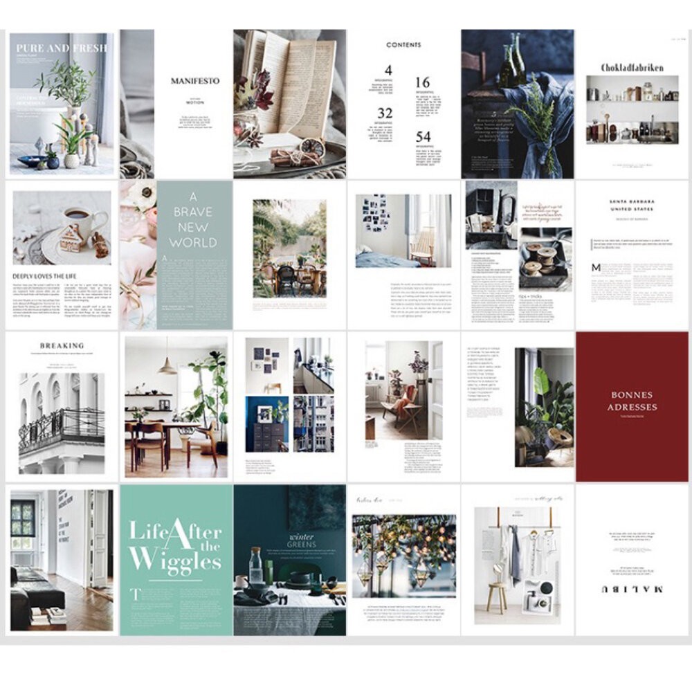 拍照雜誌 攝影道具 一本含封面封底12張24面  街拍 拍照雜誌背景書 拍照道具 生活風格雜誌 背景紙【GXS拍照道具】-規格圖7