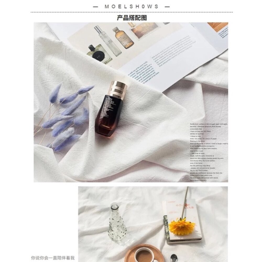 棉質背景布 白色拍照背景布 純色紋理攝影布 直播背景布 掛布 桌布 背景牆布 高質感布 24小時出貨【GXS拍照道具】-細節圖2