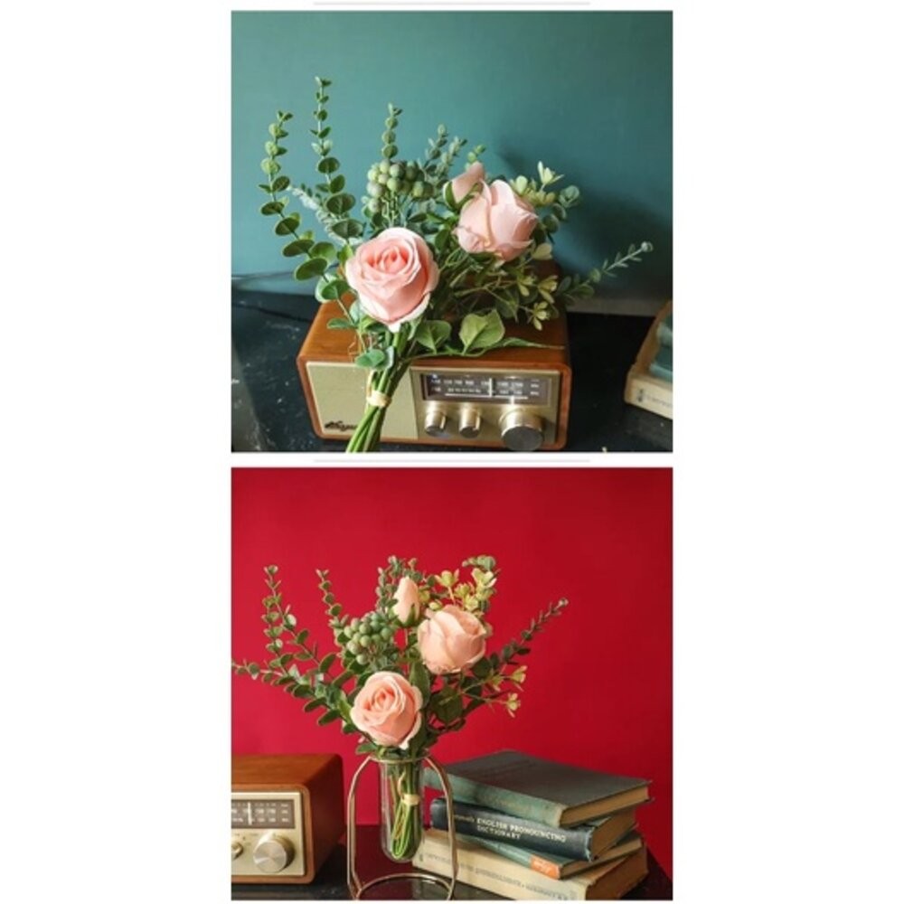 米拉玫瑰花束 仿真植物 假花 畢業花束 拍照道具 拍照背景 仿真花束 仿真花【GXS拍照道具】-細節圖2