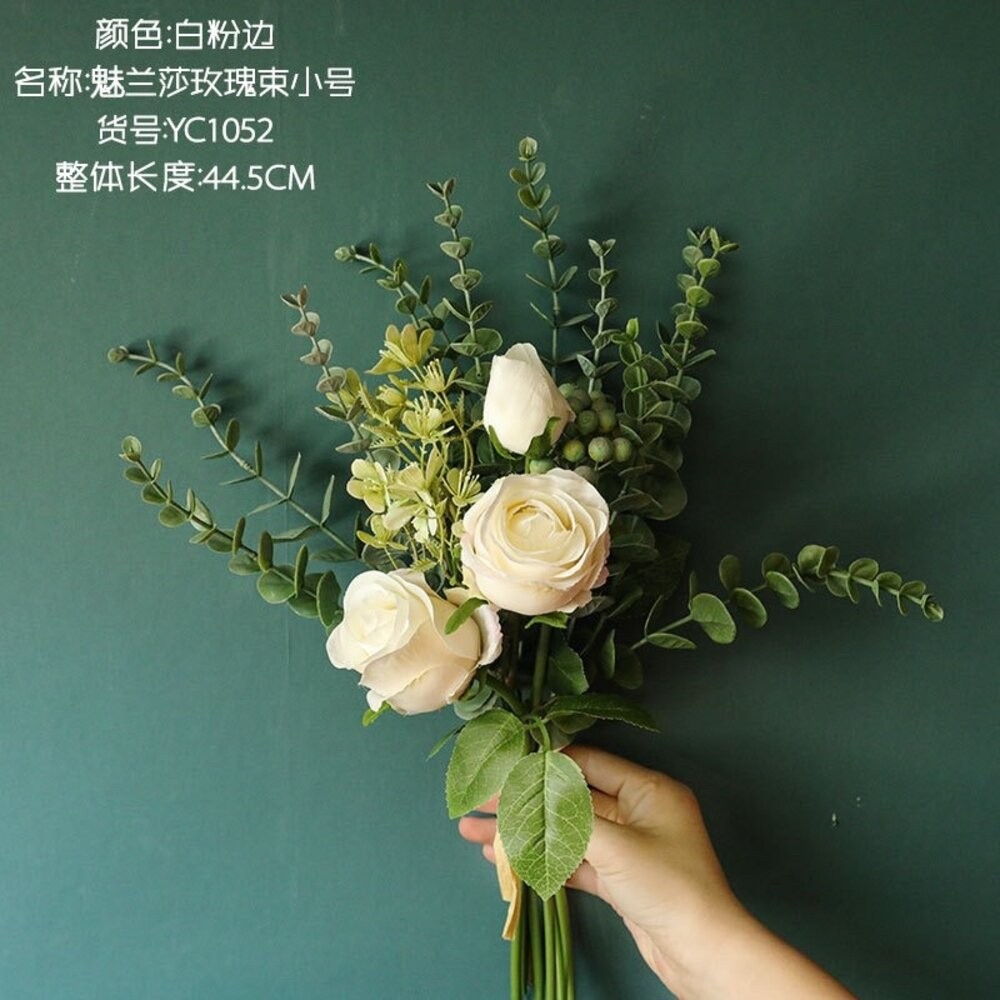 米拉玫瑰花束 仿真植物 假花 畢業花束 拍照道具 拍照背景 仿真花束 仿真花【GXS拍照道具】-規格圖4