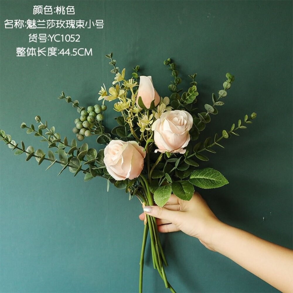 米拉玫瑰花束 仿真植物 假花 畢業花束 拍照道具 拍照背景 仿真花束 仿真花【GXS拍照道具】-規格圖4