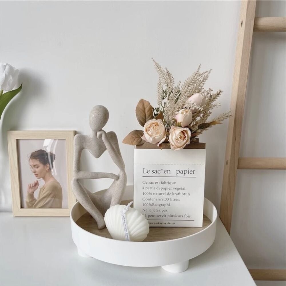 【森林海】玫瑰花束 仿真花 假花 居家裝飾 玫瑰花 乾燥花 唯美花束 油畫風玫瑰  芒草 小麥 麥穗 畢業花束  新娘捧-細節圖2