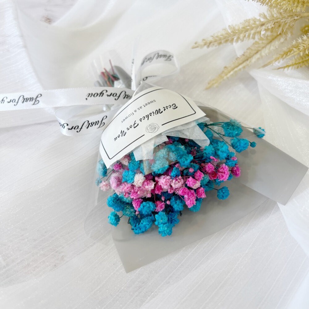 【森林海】（附提袋）迷你花束 教師節 婚禮小物 畢業花束 情人節花束 永生花 情人節 拍照道具 生日禮物 聖誕禮物 花束-規格圖8