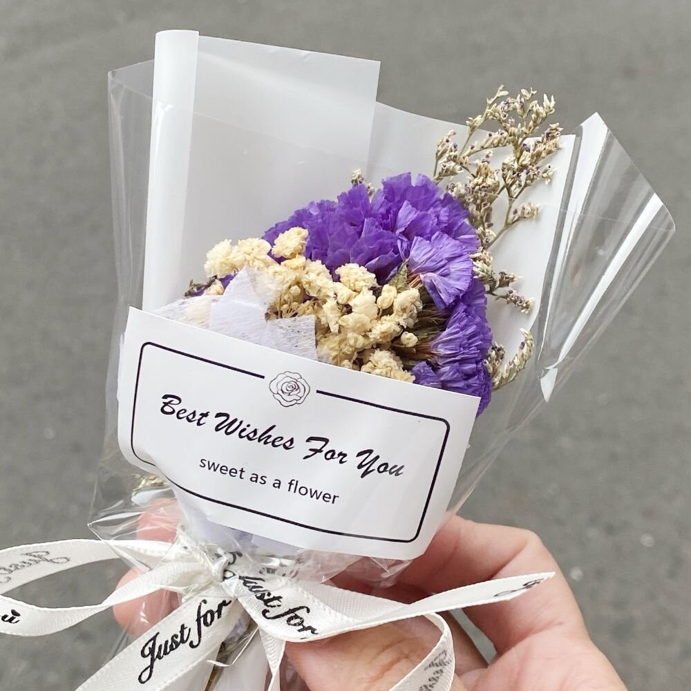 【森林海】（附提袋）迷你花束 教師節 婚禮小物 畢業花束 情人節花束 永生花 情人節 拍照道具 生日禮物 聖誕禮物 花束-規格圖8