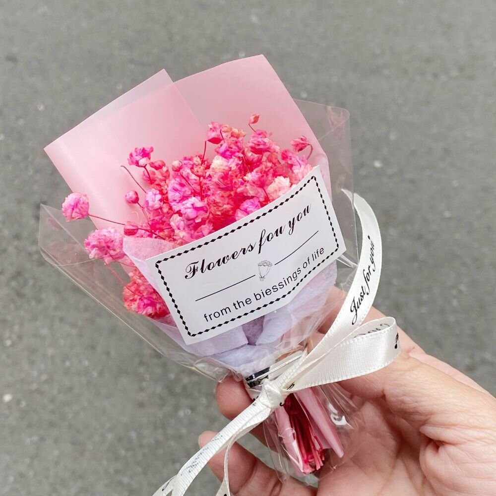 【森林海】（附提袋）迷你花束 教師節 婚禮小物 畢業花束 情人節花束 永生花 情人節 拍照道具 生日禮物 聖誕禮物 花束-規格圖8