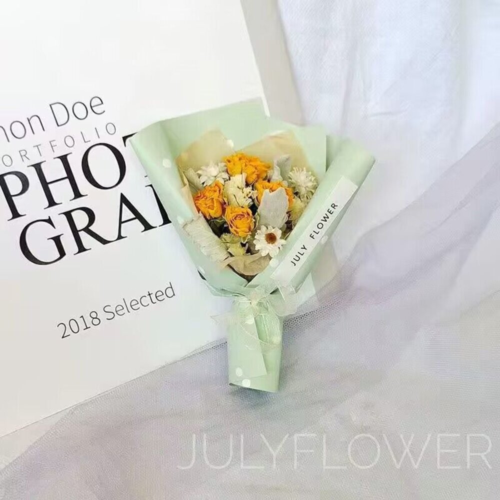 【森林海】（附提袋）迷你花束 教師節 婚禮小物 畢業花束 情人節花束 永生花 情人節 拍照道具 生日禮物 聖誕禮物 花束-規格圖8