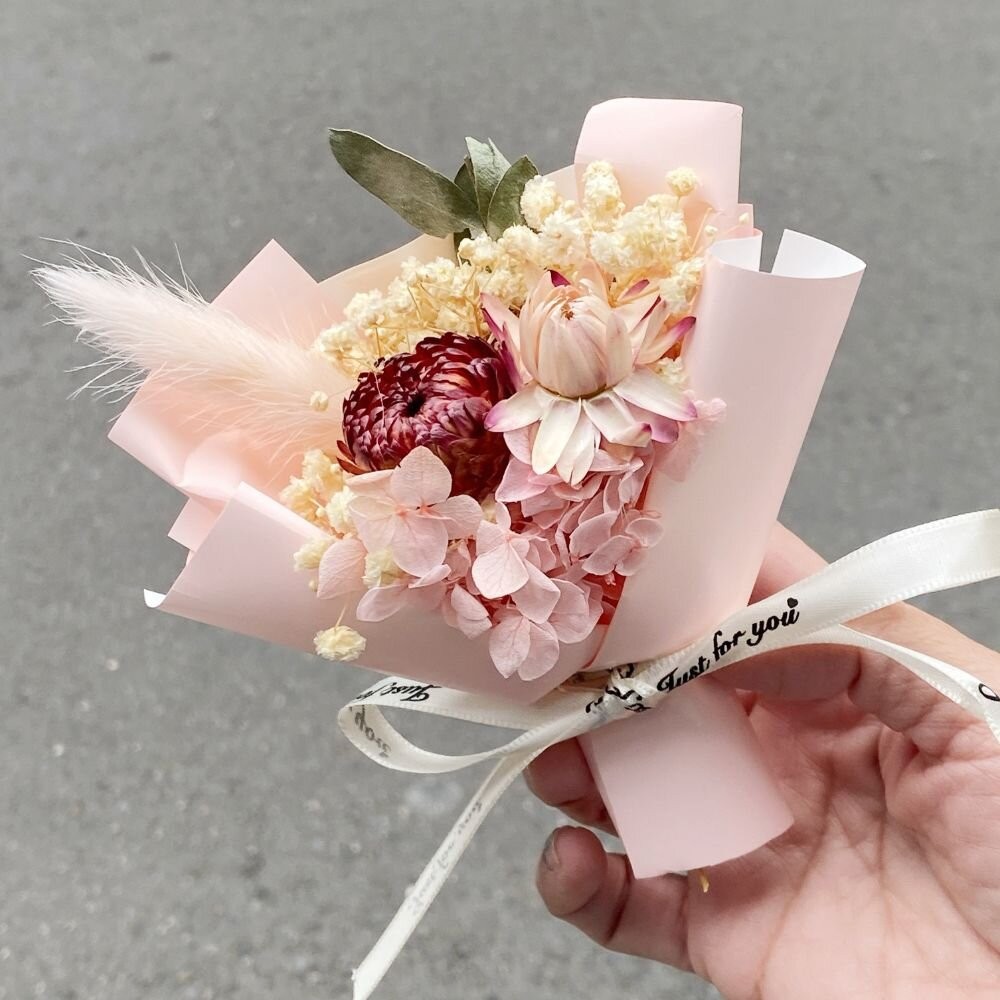 【森林海】（附提袋）迷你花束 教師節 婚禮小物 畢業花束 情人節花束 永生花 情人節 拍照道具 生日禮物 聖誕禮物 花束-規格圖8