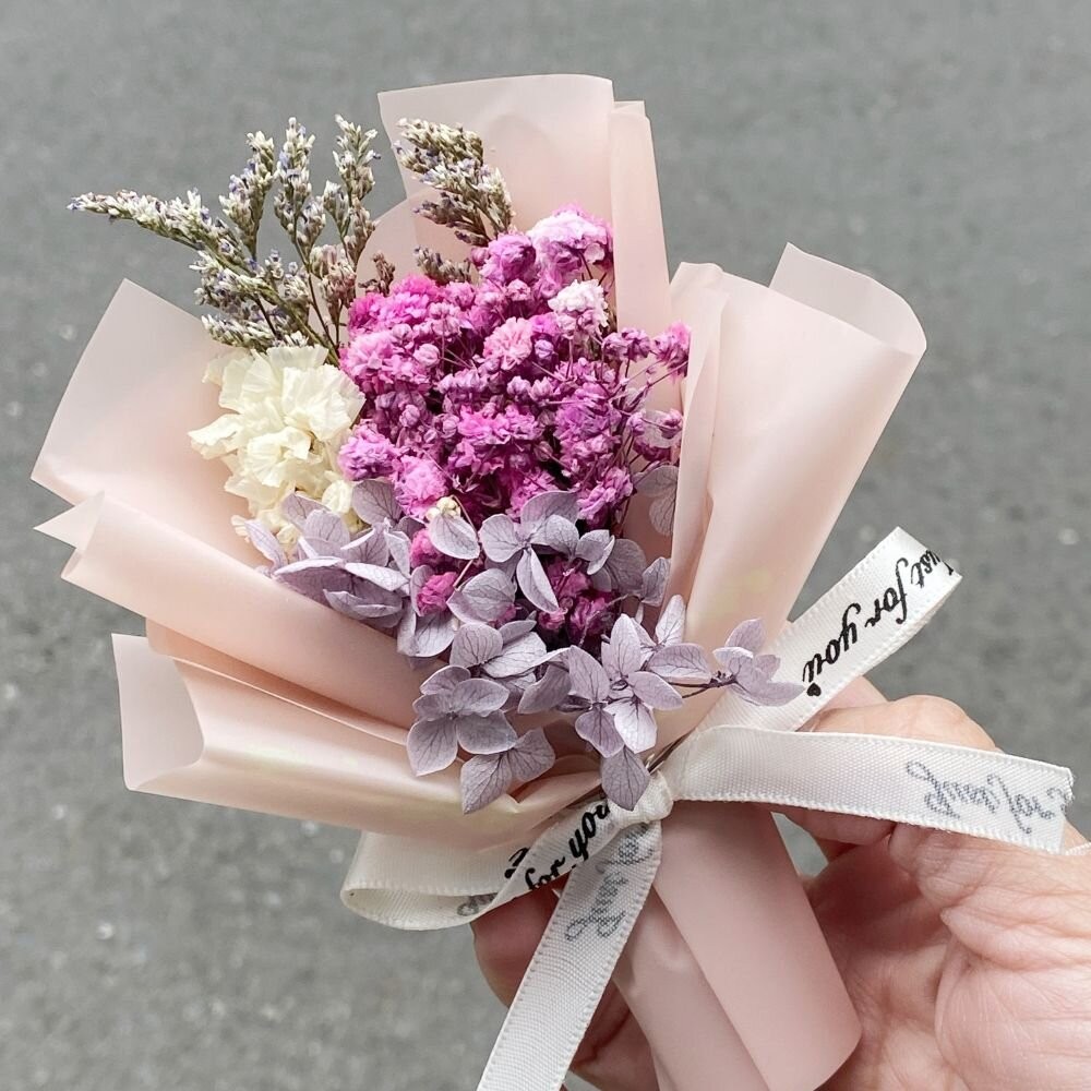 【森林海】（附提袋）迷你花束 教師節 婚禮小物 畢業花束 情人節花束 永生花 情人節 拍照道具 生日禮物 聖誕禮物 花束-規格圖8