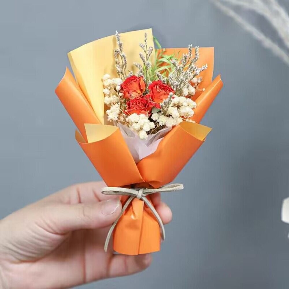 【森林海】（附提袋）迷你花束 教師節 婚禮小物 畢業花束 情人節花束 永生花 情人節 拍照道具 生日禮物 聖誕禮物 花束-規格圖8