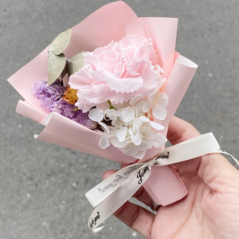 【森林海】（附提袋）迷你花束 教師節 婚禮小物 畢業花束 情人節花束 永生花 情人節 拍照道具 生日禮物 聖誕禮物 花束-規格圖8