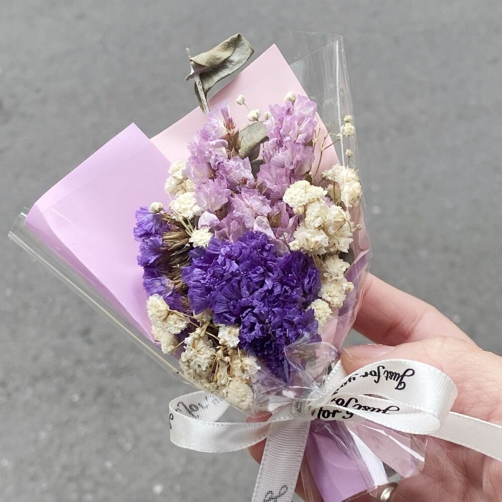 【森林海】（附提袋）迷你花束 教師節 婚禮小物 畢業花束 情人節花束 永生花 情人節 拍照道具 生日禮物 聖誕禮物 花束-規格圖8