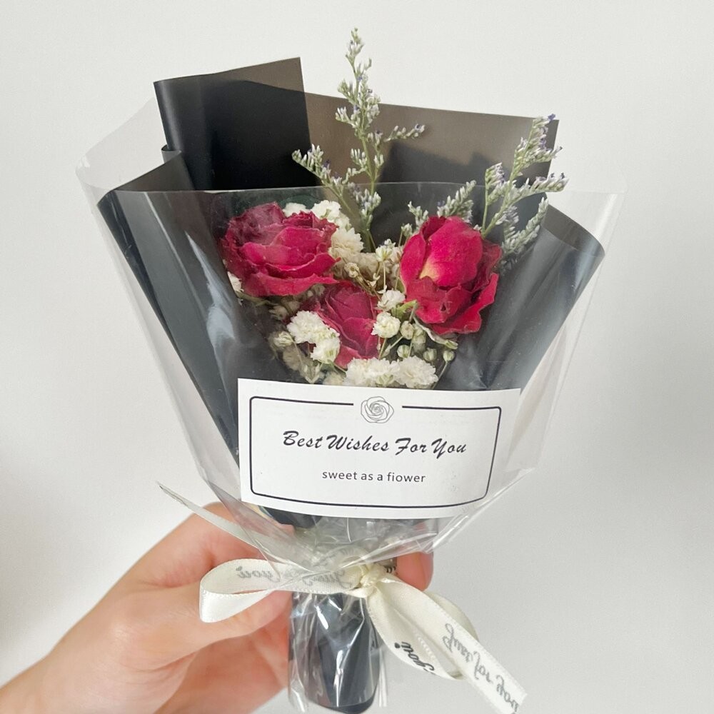 【森林海】（附提袋）迷你花束 教師節 婚禮小物 畢業花束 情人節花束 永生花 情人節 拍照道具 生日禮物 聖誕禮物 花束-規格圖8