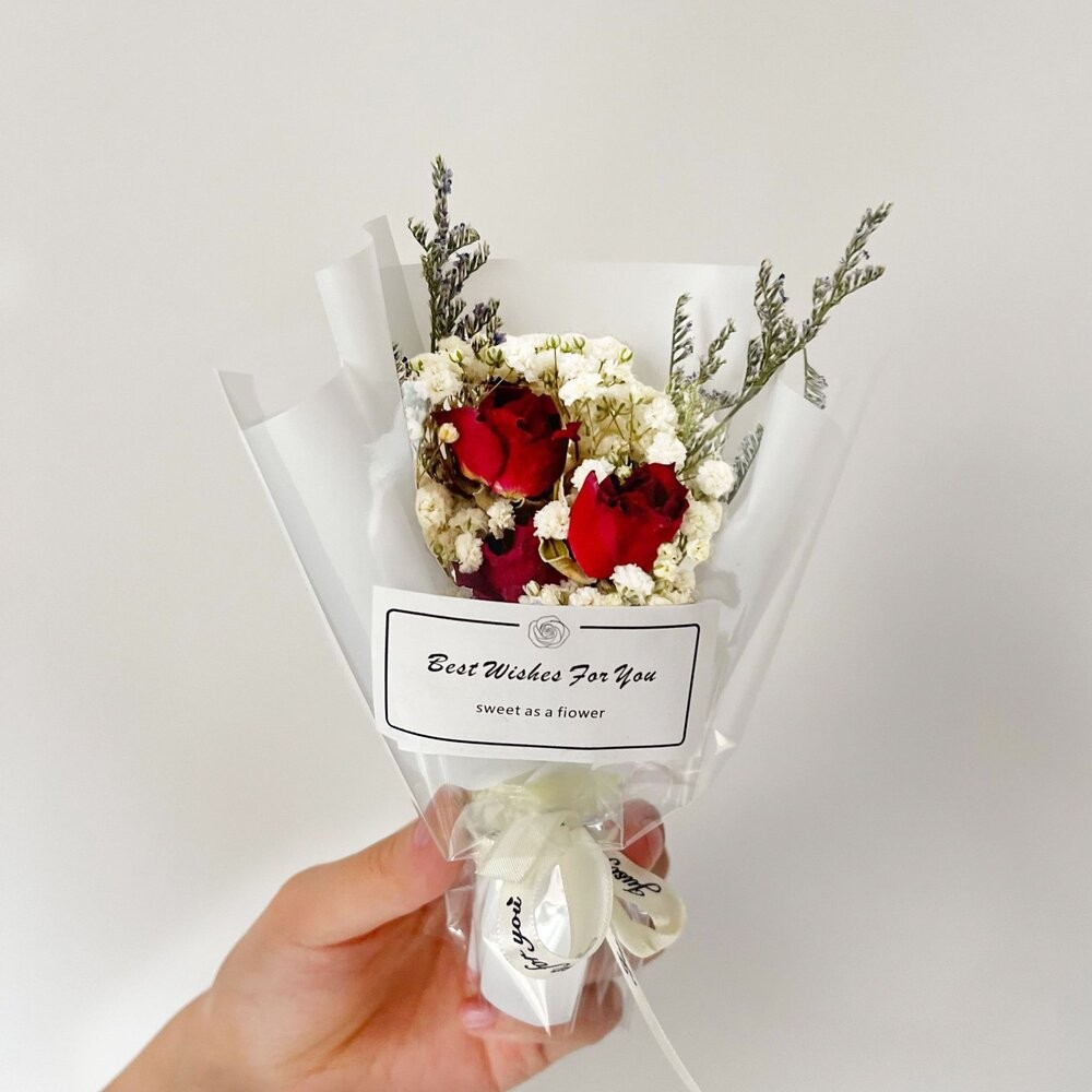 【森林海】（附提袋）迷你花束 教師節 婚禮小物 畢業花束 情人節花束 永生花 情人節 拍照道具 生日禮物 聖誕禮物 花束-規格圖8