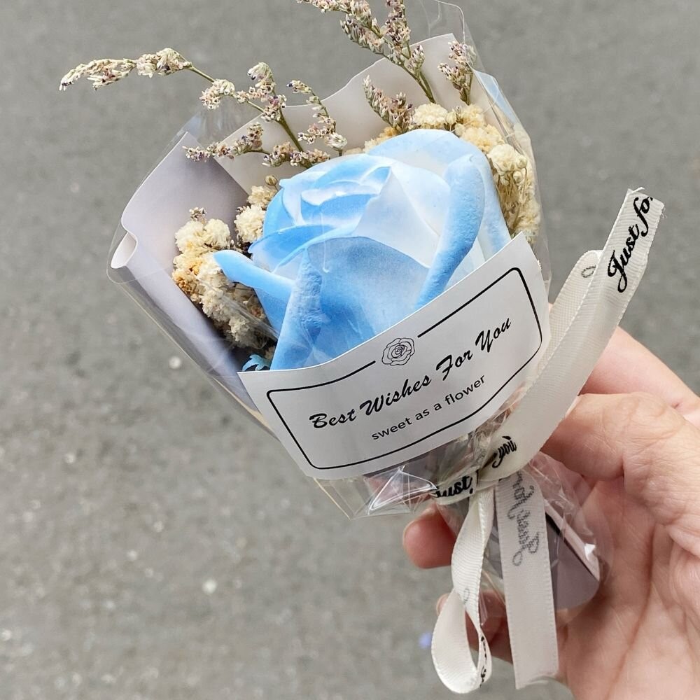 【森林海】（附提袋）迷你花束 教師節 婚禮小物 畢業花束 情人節花束 永生花 情人節 拍照道具 生日禮物 聖誕禮物 花束-規格圖8