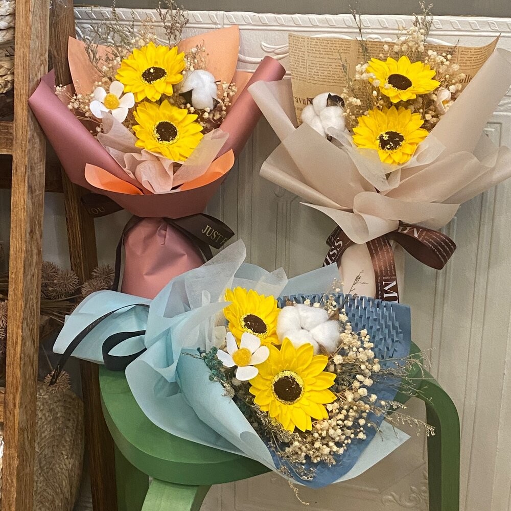 (贈櫥窗提袋)畢業花束 香皂花束 乾燥花 永生花 畢業禮物 花束 生日花束 生日禮物 教師節禮-細節圖9