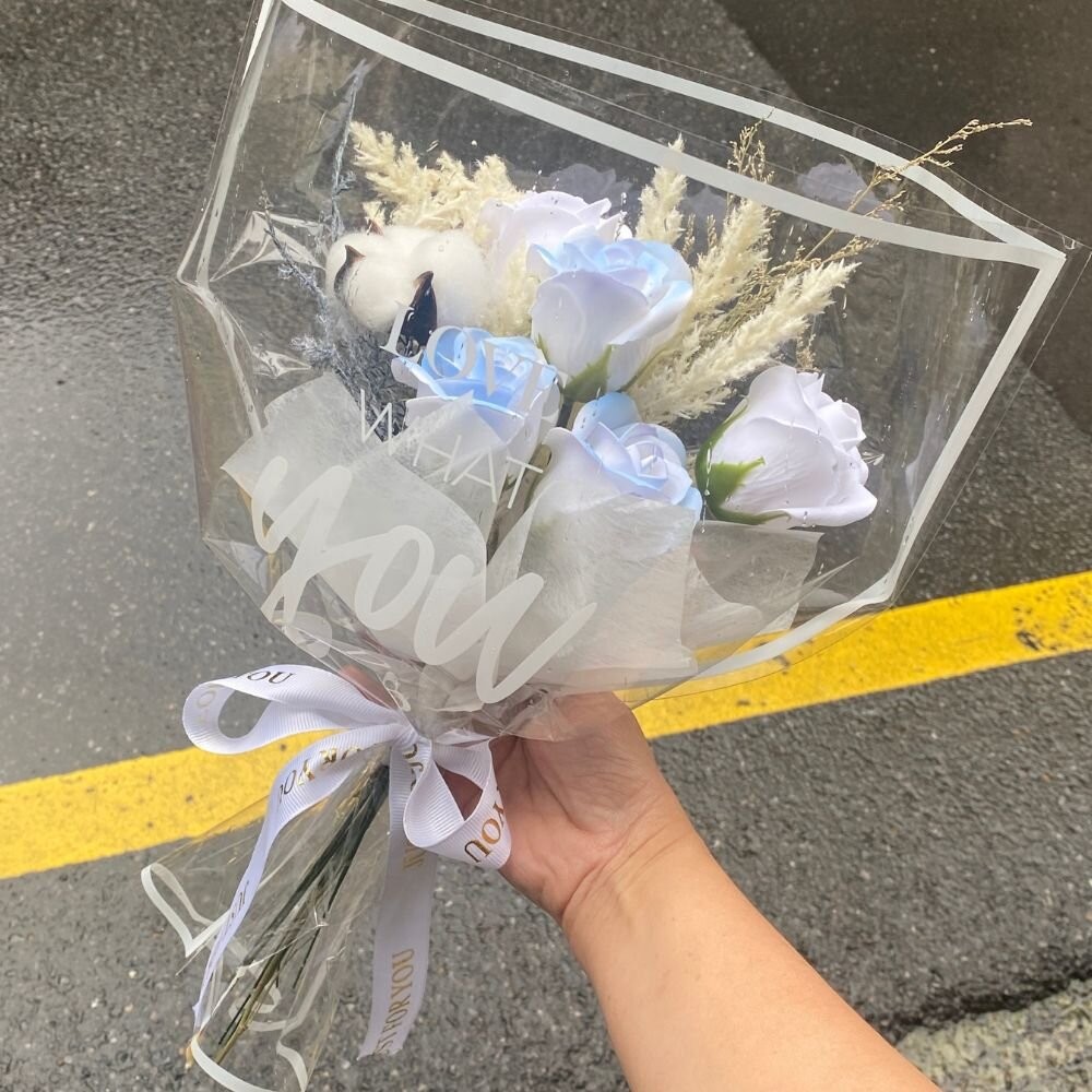 (贈櫥窗提袋)畢業花束 香皂花束 乾燥花 永生花 畢業禮物 花束 生日花束 生日禮物 教師節禮-規格圖9