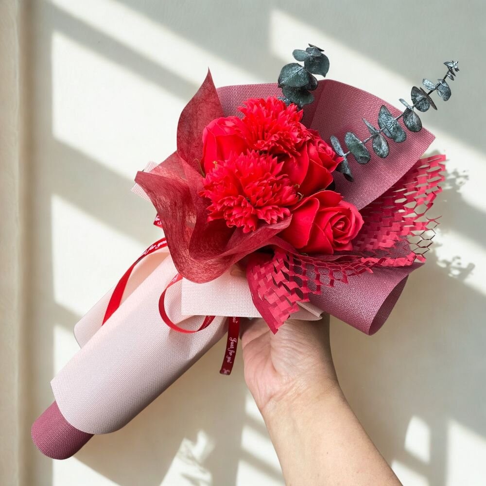 （附提袋）畢業花束 乾燥花束 向日葵 玫瑰花 教師節花束 滿天星 母親節花束 香皂花 永生花 乾燥花 康乃馨 禮物 情人-規格圖9