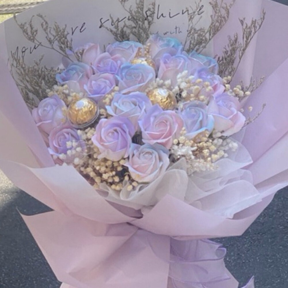 情人節 情人節禮物 情人節花束 畢業花束 金沙花束 生日花束 花束 香皂花 永生花 乾燥花-細節圖2