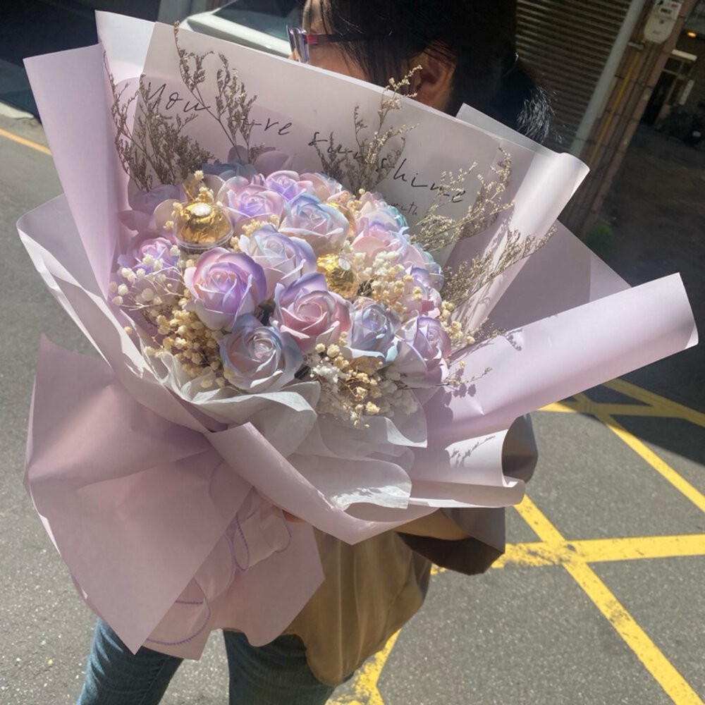 情人節 情人節禮物 情人節花束 畢業花束 金沙花束 生日花束 花束 香皂花 永生花 乾燥花-細節圖4