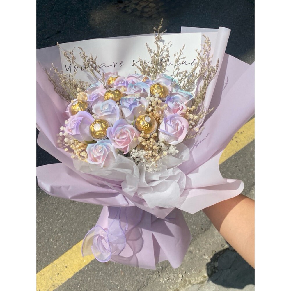 情人節 情人節禮物 情人節花束 畢業花束 金沙花束 生日花束 花束 香皂花 永生花 乾燥花-規格圖5