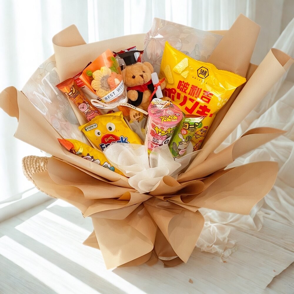 零食花束 情人節花束 情人節禮物 畢業花束 生日花束 糖果花束-細節圖2