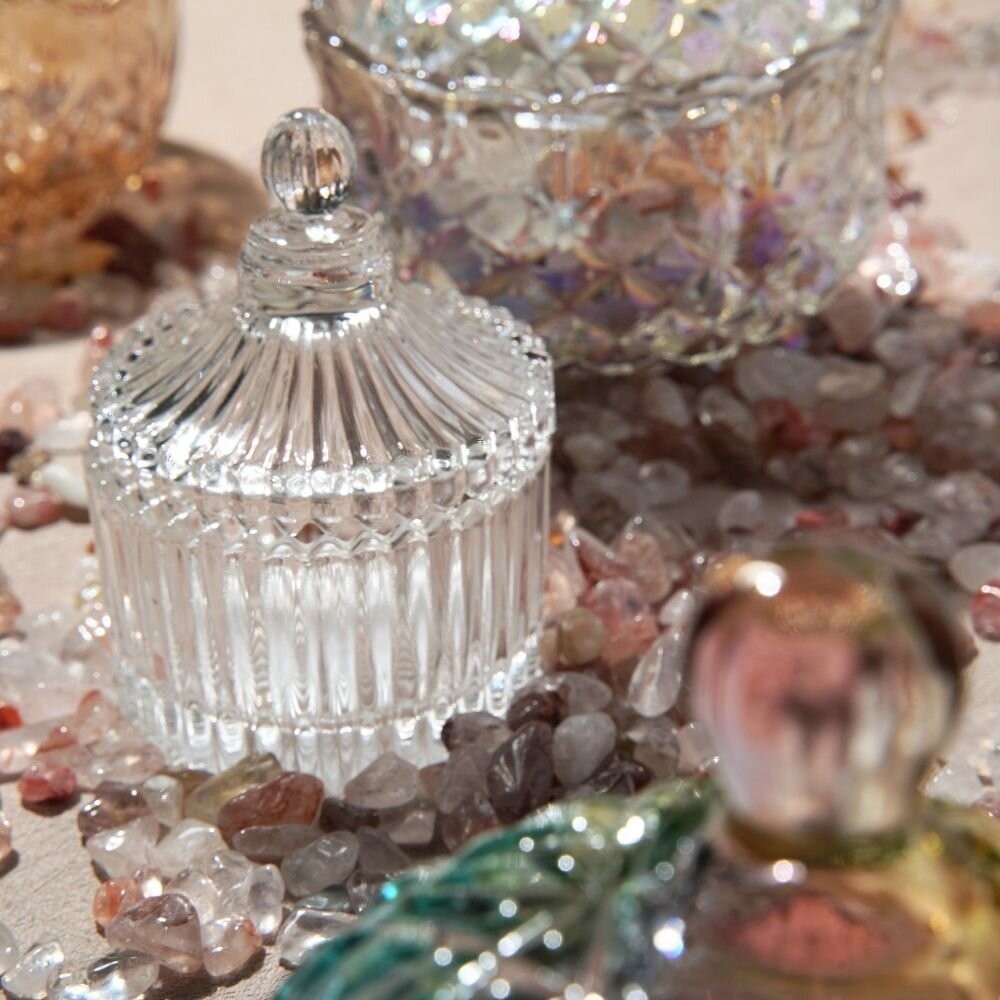 【森林海】父親節禮物 消磁盒 玻璃罐 聖誕禮物 裝飾盒 糖果罐 飾品收納 水晶淨化 消磁碗 淨化水晶盒 五行風水 水晶-細節圖5