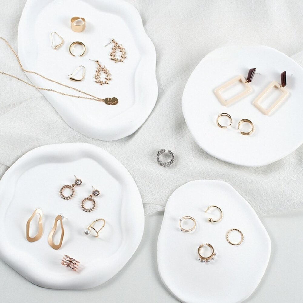 【森林海】石膏盤 飾品陳列 不規則幾何盤 飾品收納 擺拍盤 飾品盤 拍照道具 收納擺件 擺拍道具 飾品拍攝 拍照小物-細節圖3