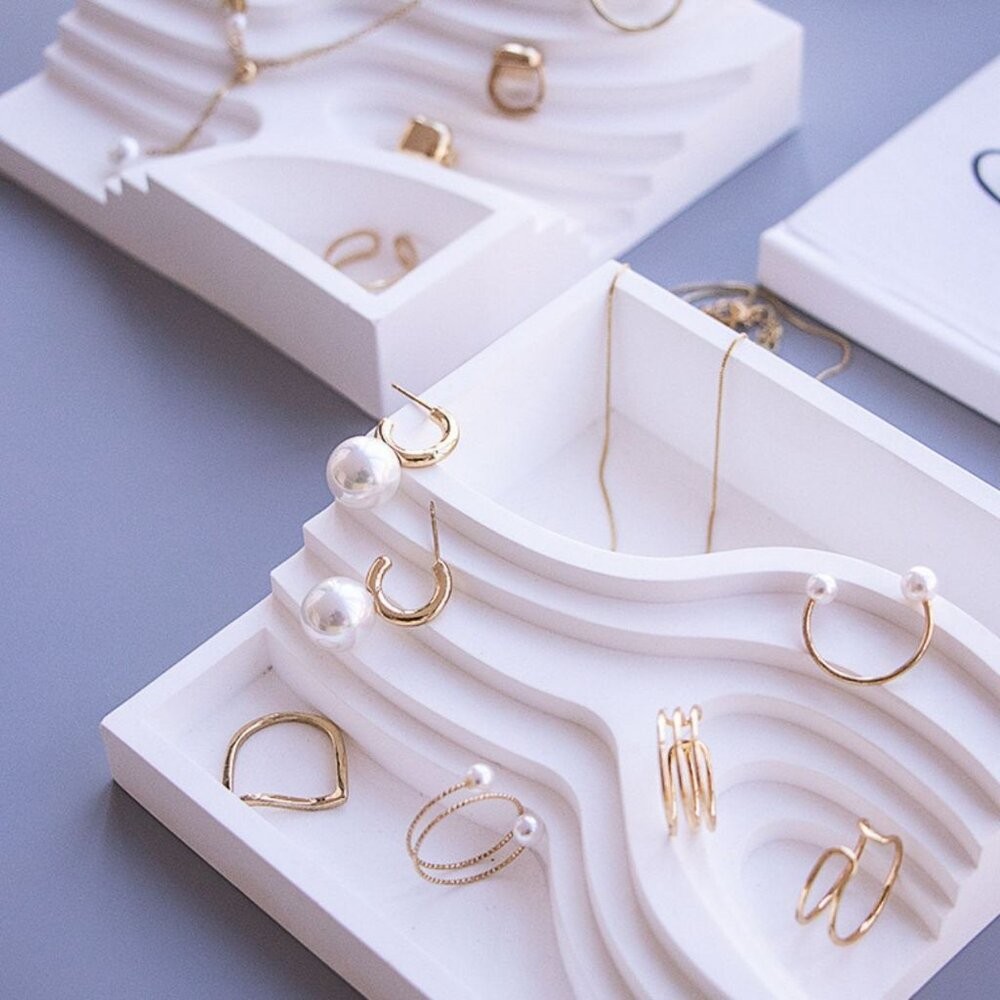 【森林海】石膏盤 飾品陳列 不規則幾何盤 飾品收納 擺拍盤 飾品盤 拍照道具 收納擺件 擺拍道具 飾品拍攝 拍照小物-細節圖7