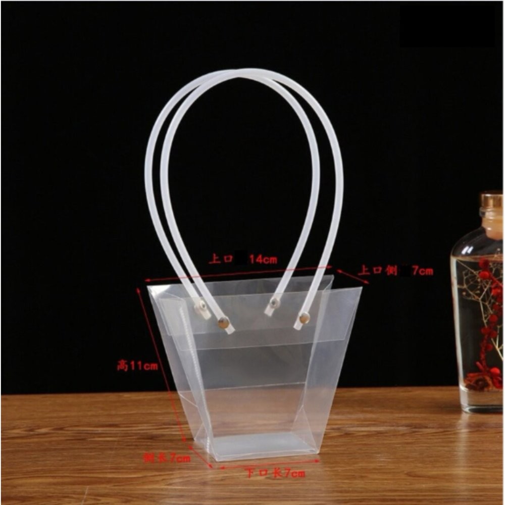 【森林海】花袋 梯形鮮花袋 花束手提袋 手提花袋 手提袋 網紅袋 盆栽袋花束提袋 花袋 提袋 塑膠提袋 花束包裝 畢業花-細節圖7