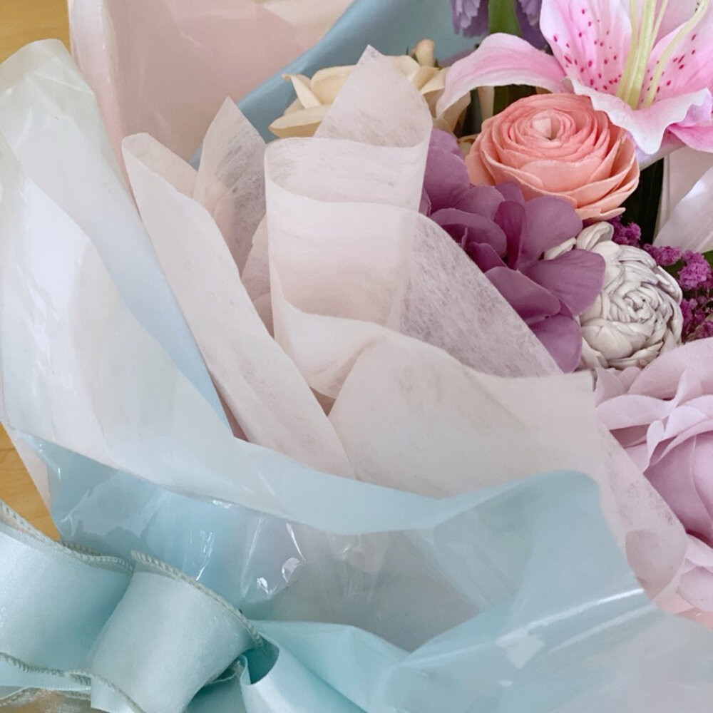 牛奶棉 花束內襯紙 花束包裝 抽取式棉紙 花禮 花藝資材 畢業花束 母親節花束 包裝-細節圖3