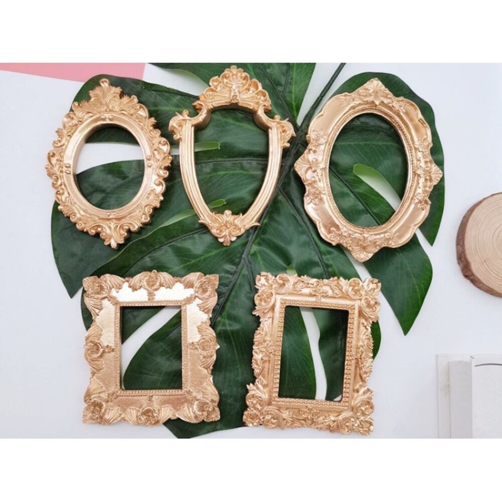 【森林海】飾品陳列 拍照道具 復古框 巴洛克 飾品盤 擺拍盤 首飾收納盒 復古迷你相框 谷美  拍照背景 拍照小物-細節圖4