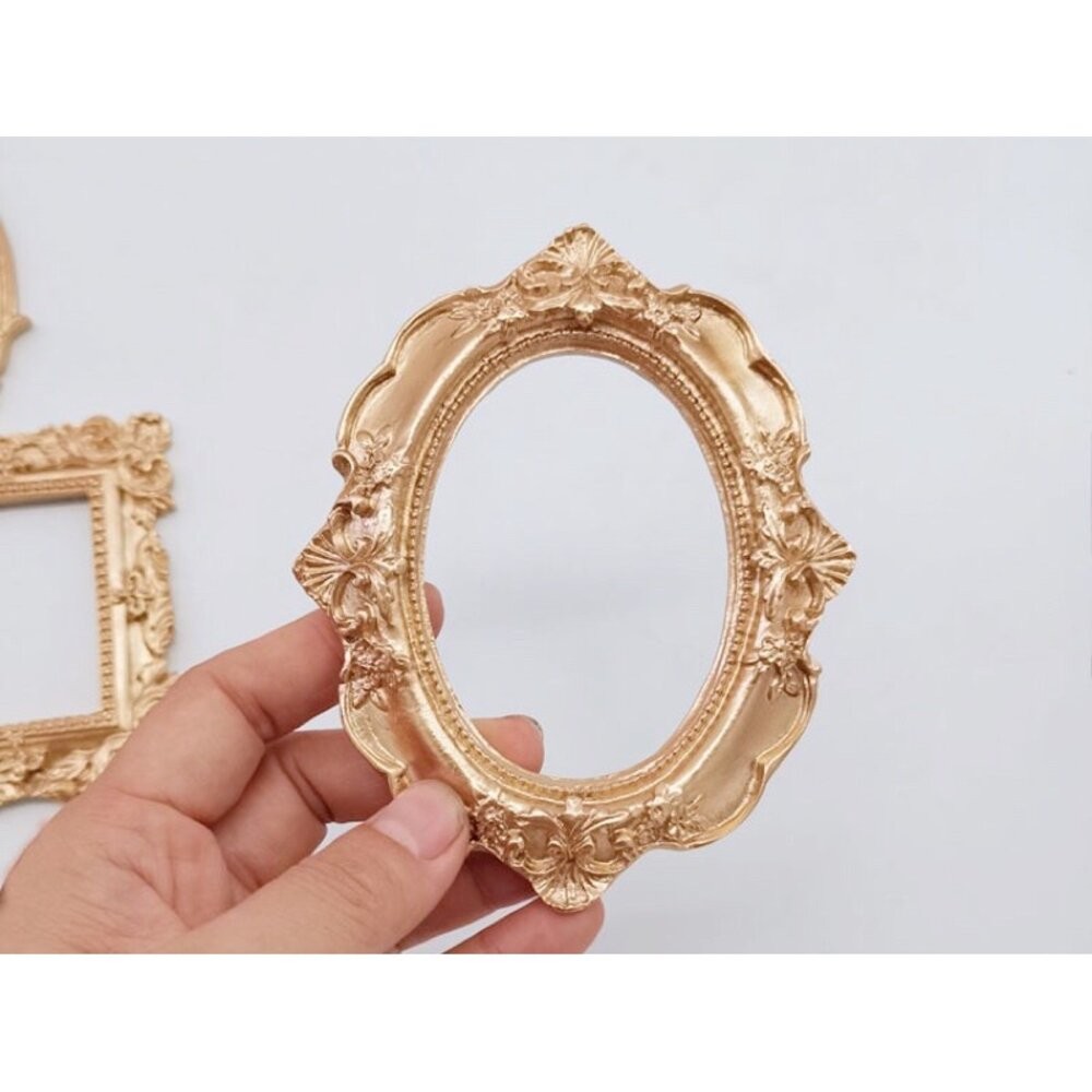 【森林海】飾品陳列 拍照道具 復古框 巴洛克 飾品盤 擺拍盤 首飾收納盒 復古迷你相框 谷美  拍照背景 拍照小物-細節圖6