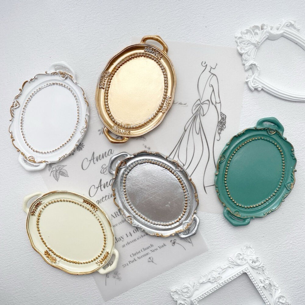 【森林海】飾品陳列 拍照道具 復古框 巴洛克 飾品盤 擺拍盤 首飾收納盒 復古迷你相框 谷美  拍照背景 拍照小物-細節圖8