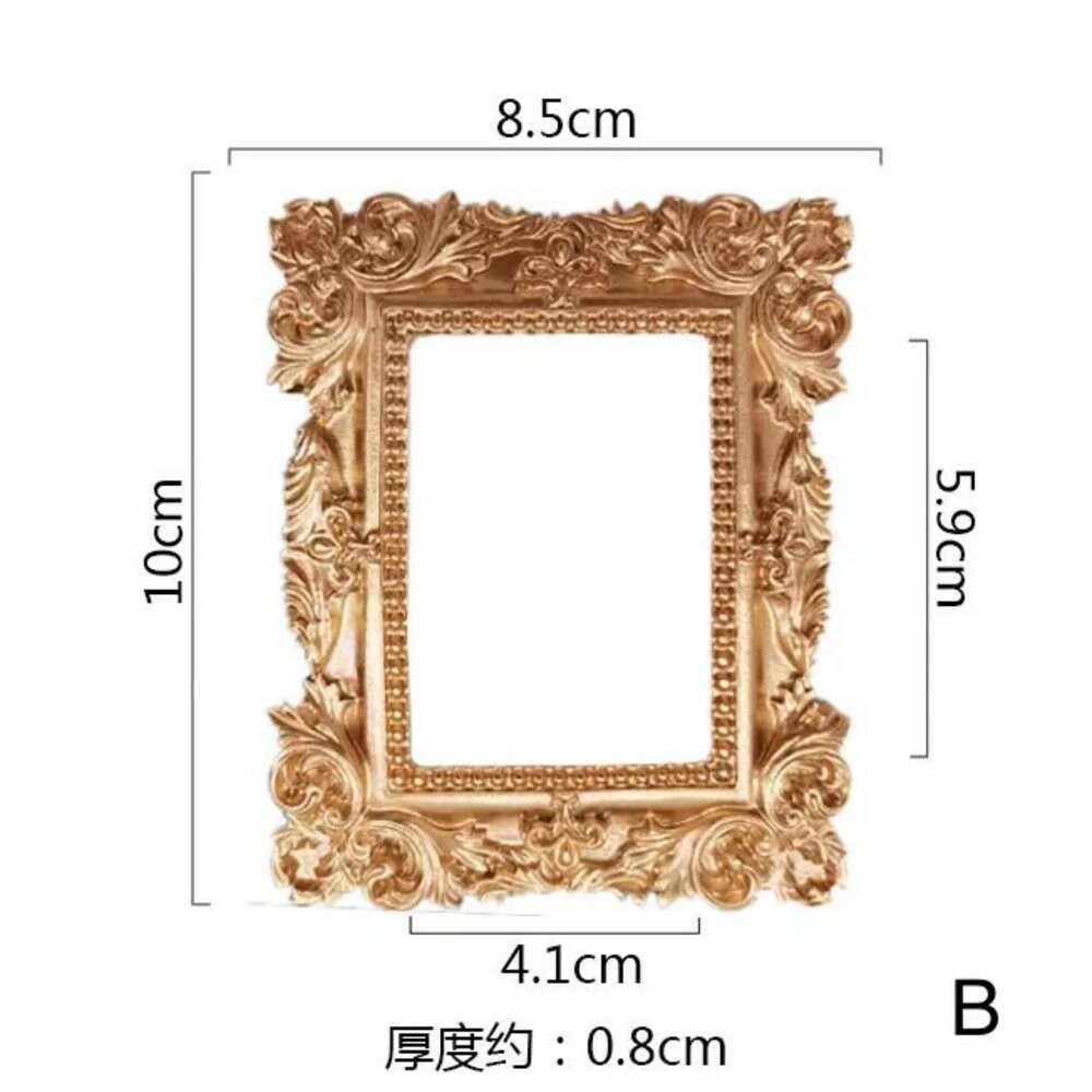 【森林海】飾品陳列 拍照道具 復古框 巴洛克 飾品盤 擺拍盤 首飾收納盒 復古迷你相框 谷美  拍照背景 拍照小物-規格圖10