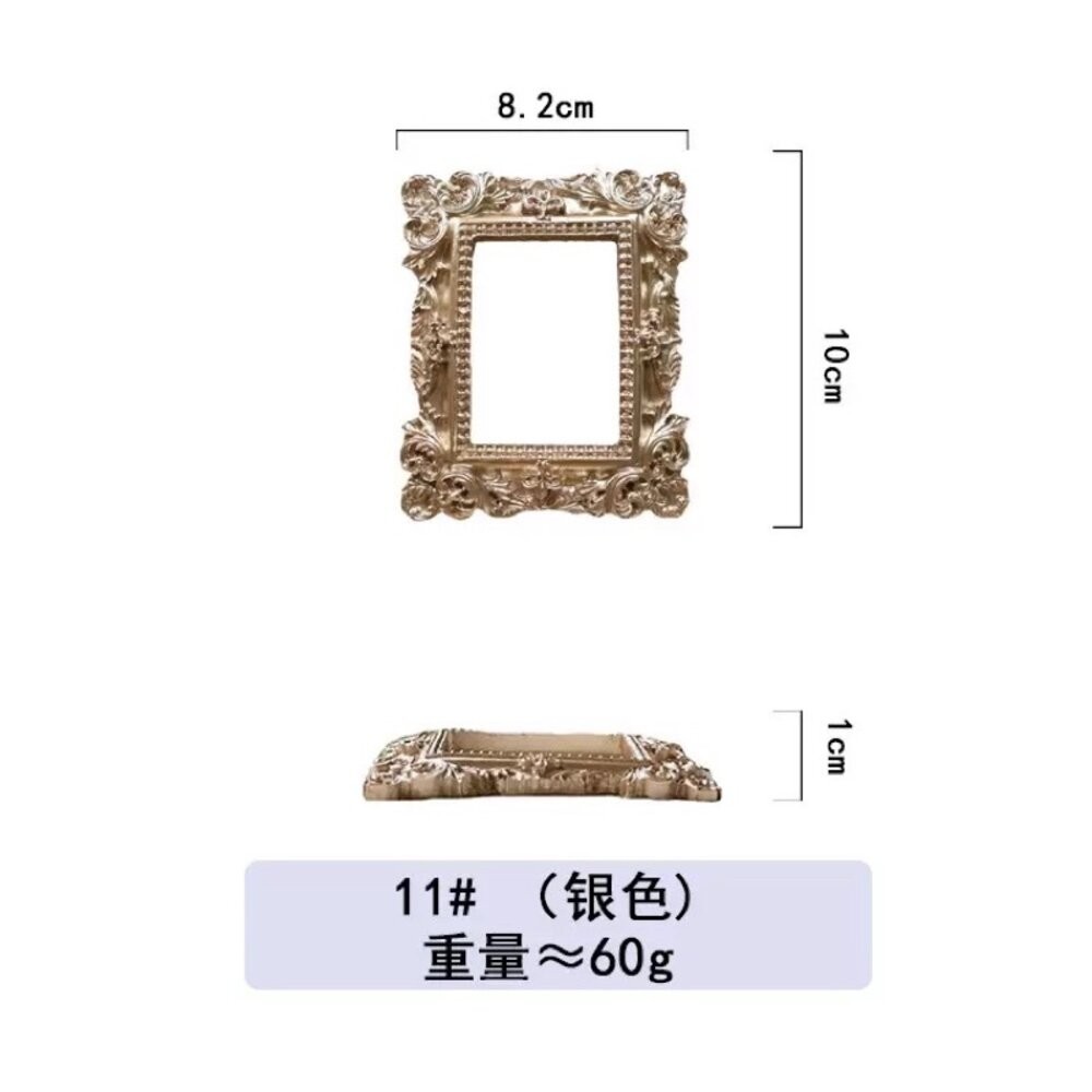 【森林海】飾品陳列 拍照道具 復古框 巴洛克 飾品盤 擺拍盤 首飾收納盒 復古迷你相框 谷美  拍照背景 拍照小物-規格圖10