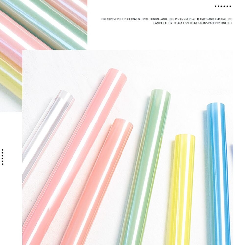 彩色玻璃紙 水晶OPP果凍膜 花束內襯紙 花束包裝 花禮 花藝資材 畢業花束 母親節花束 包裝-細節圖3