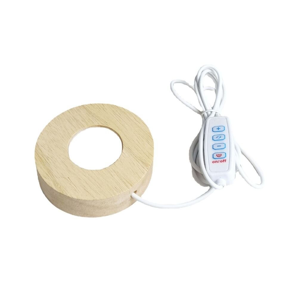 木燈座 水晶燈座 LED燈座 燈座 USB 七彩燈座 發光燈座 白光 暖光 黃光 漸變七彩-規格圖9