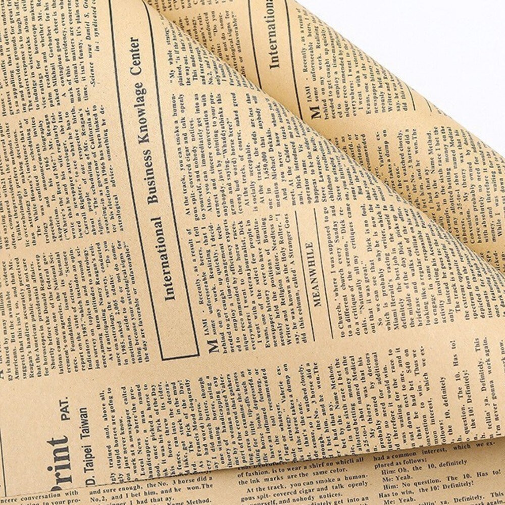 【森林海】牛皮英文紙 包裝紙 背景紙 英文報紙 禮物包裝紙 牛皮紙 英文牛皮紙 美食攝影 GXS攝影道具-細節圖5