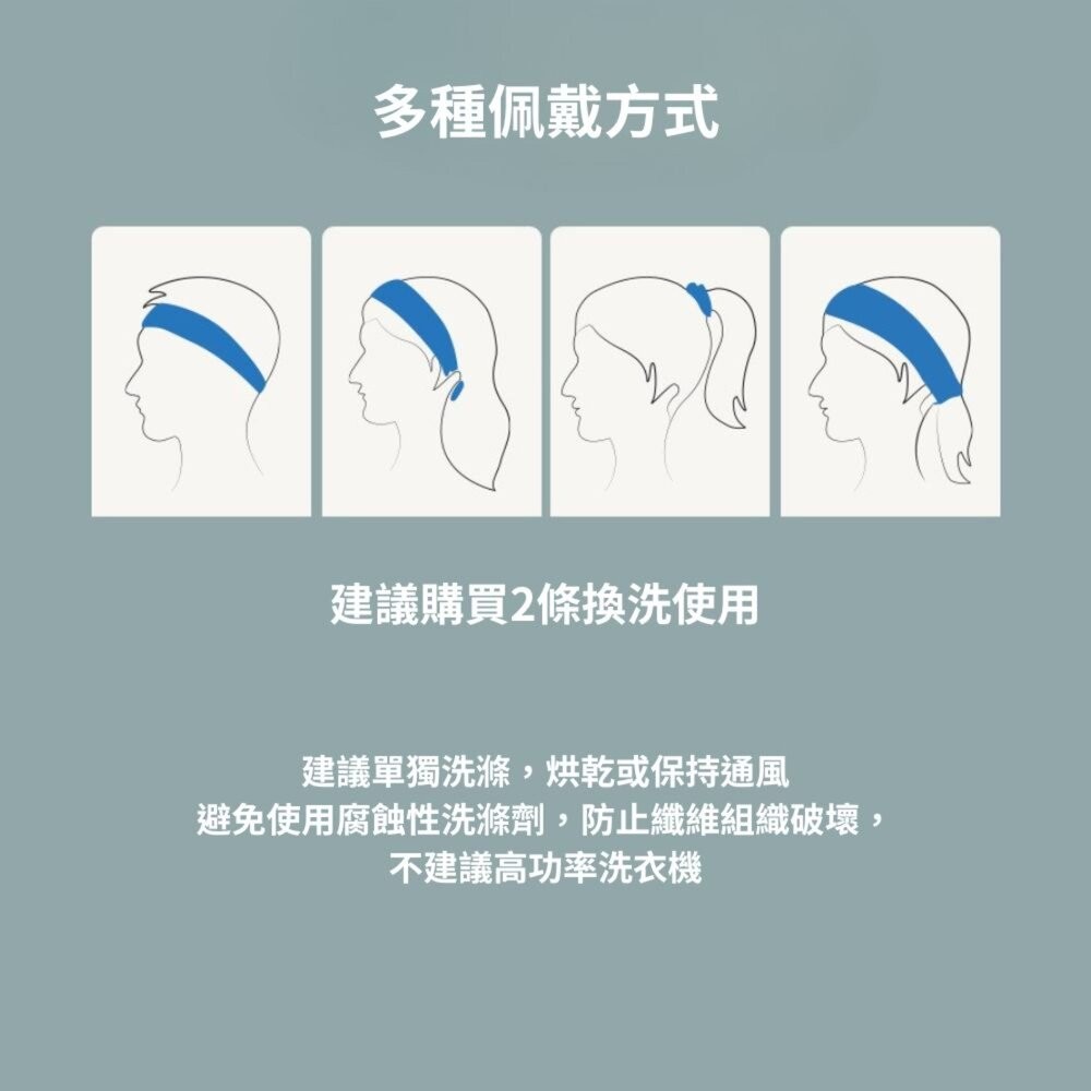 吸汗頭帶 涼感運動頭帶 男女兒童通用 透氣高彈力 吸溼排汗 健身 瑜伽 跑步 騎行 髮帶-細節圖5